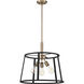 Chassis 3 Light 20 inch Copper Brushed Brass and Matte Black Pendant Ceiling Light