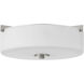 Rachel 2 Light 15 inch Brushed Steel Flush Mount Ceiling Light