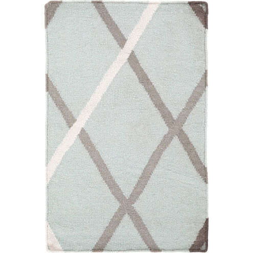 Frontier 36 X 24 inch Mint, Medium Gray, Ivory, Charcoal Rug