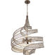 Flow 6 Light 26 inch Hammered Ore Pendant Ceiling Light
