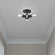 Copenhagen 3 Light 14 inch Black Semi-Flush Mount Ceiling Light