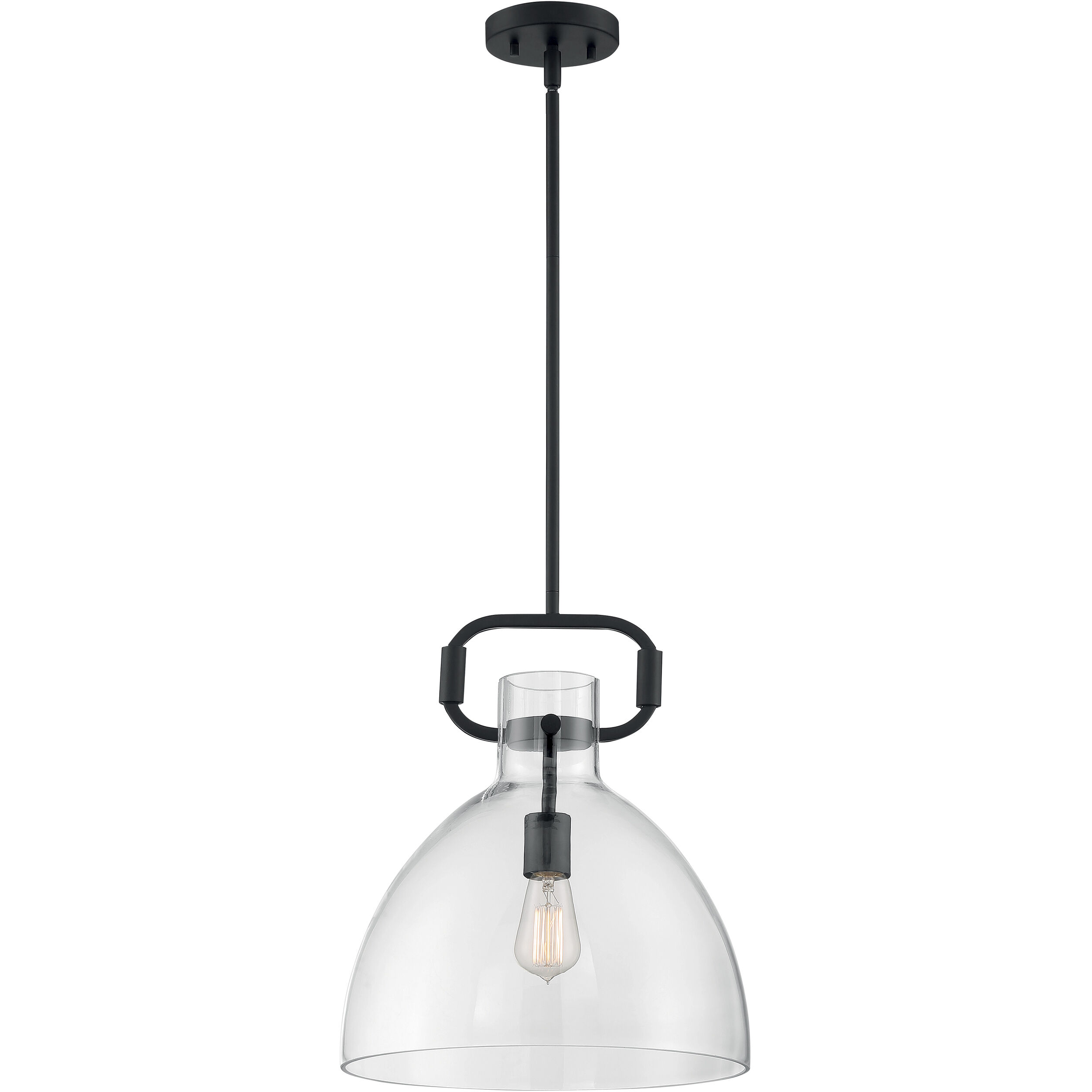 Teresa 1 Light 14 inch Matte Black Pendant Ceiling Light