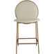 Evelyn Brushed Gold / Cream Leather Dining Chair