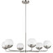 Alvin 6 Light 38.25 inch Brushed Nickel Chandelier Ceiling Light