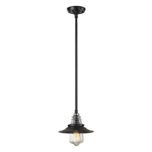 Steele 1 Light 9 inch Oil Rubbed Bronze with Clear Mini Pendant Ceiling Light