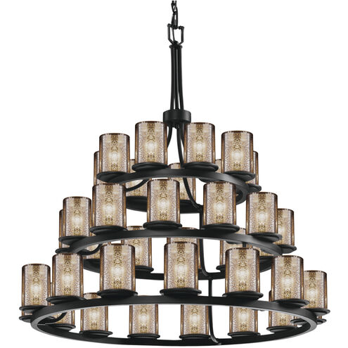Fusion LED 42 inch Matte Black Chandelier Ceiling Light in 25200 Lm LED, Mercury Fusion