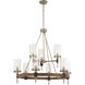 Bridlewood 9 Light 32 inch Stone Grey/Brushed Nickel Chandelier Ceiling Light
