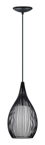 Razoni 1 Light 7.5 inch Black Mini Pendant Ceiling Light