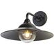 Croma 1 Light 11.63 inch Matte Black Outdoor Wall Sconce in Seeded Bubble