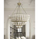 Magnum Opus 7 Light 34.5 inch Brass Chandelier Ceiling Light, Large