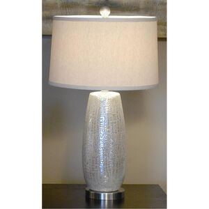 Melrose 29 inch 150 watt Textured Silver and Nickel Table Lamp Portable Light