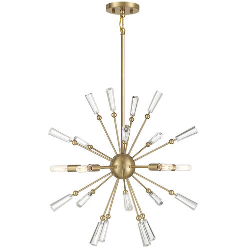 Stella 5 Light 26 inch Natural Brass Pendant Ceiling Light