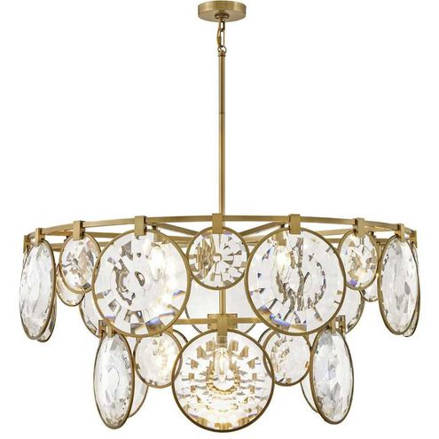 Nala LED 40 inch Heritage Brass Chandelier Ceiling Light