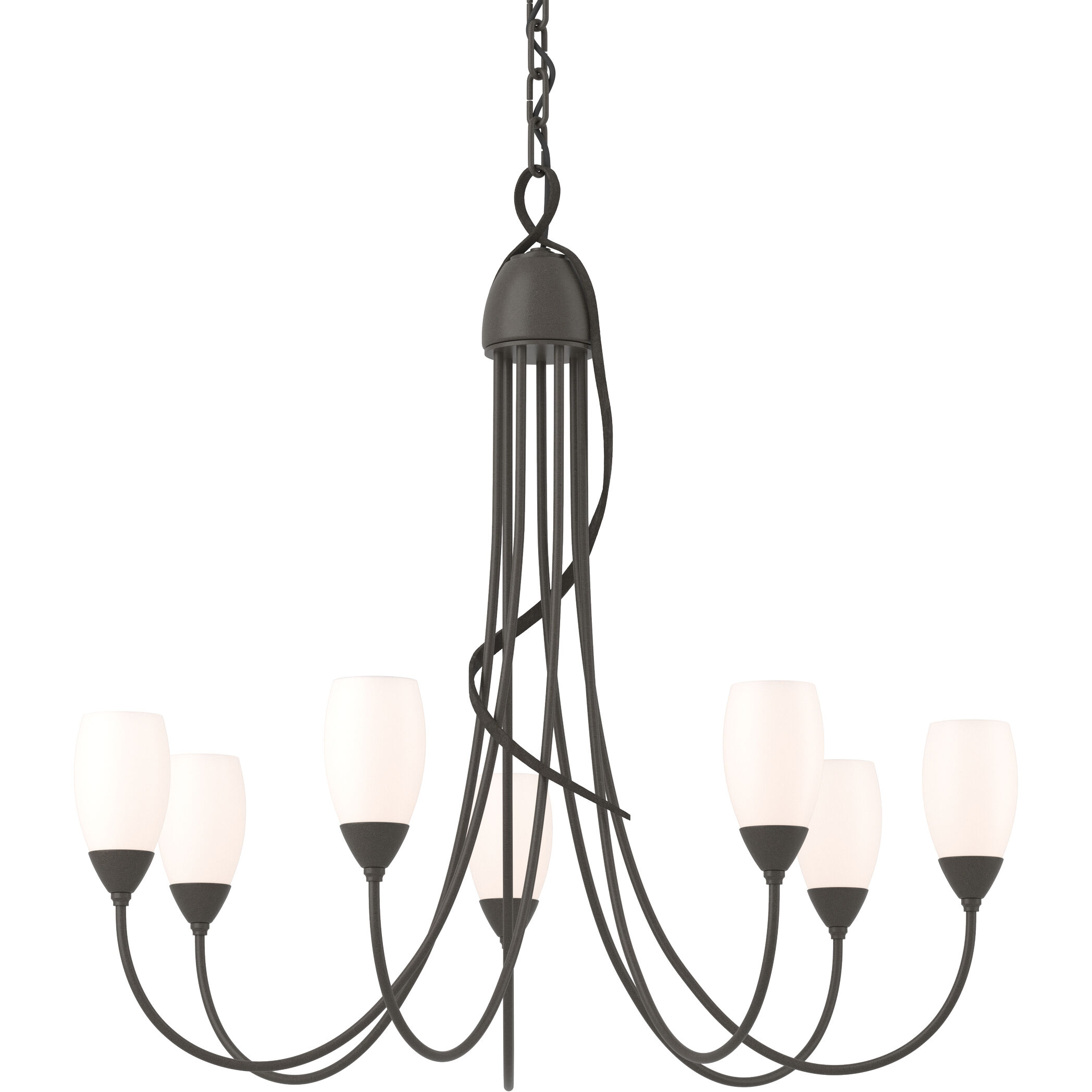 Flora 7 Light 24.9 inch Dark Smoke Chandelier Ceiling Light