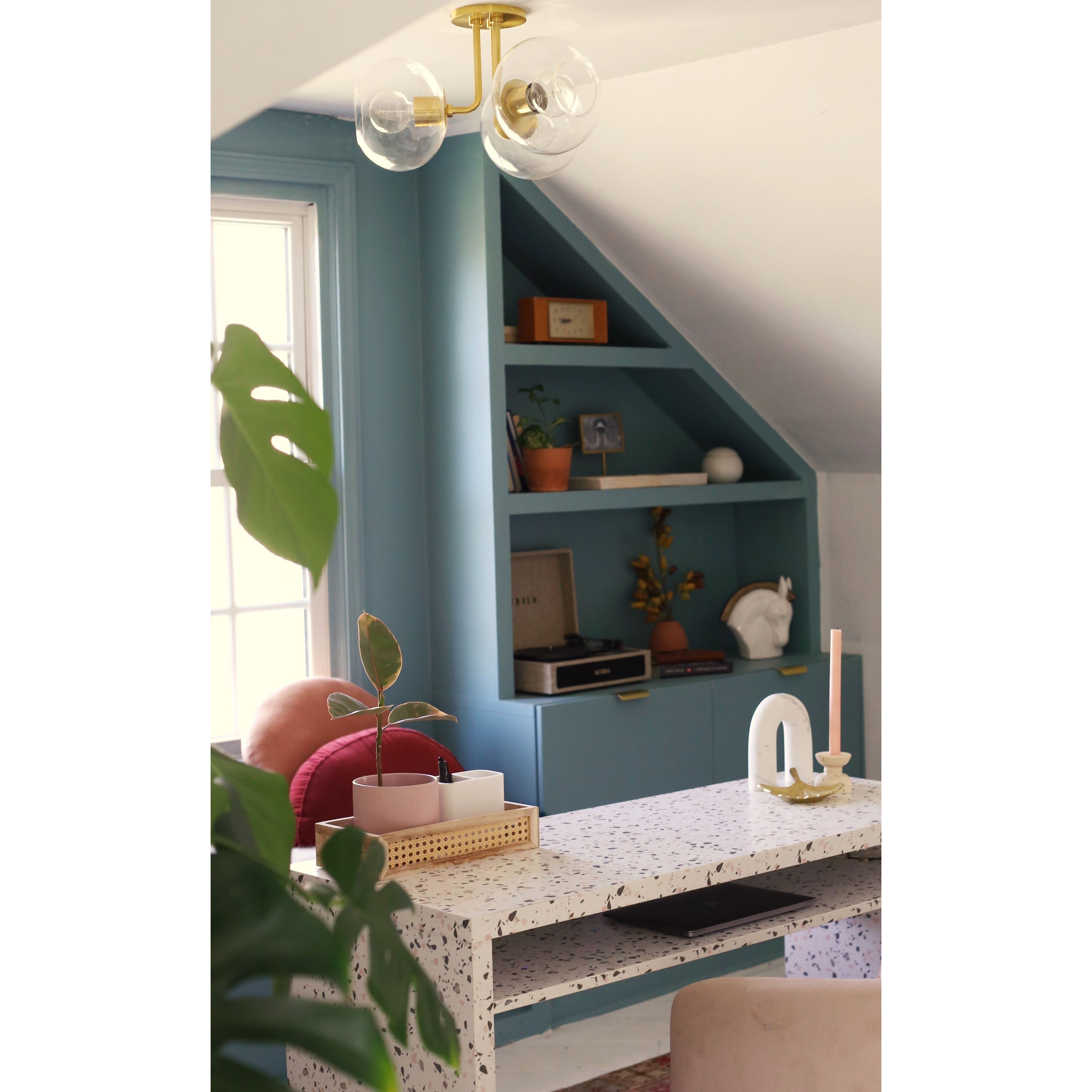 Margot 3 Light 20 inch Aged Brass Semi Flush Ceiling Light