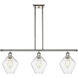 Ballston Cindyrella LED 36 inch Polished Nickel Island Light Ceiling Light in Seedy Glass