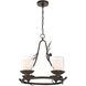 Ponderosa Ridge 4 Light 22 inch Weathered Spruce/Silver Highlights Chandelier Ceiling Light