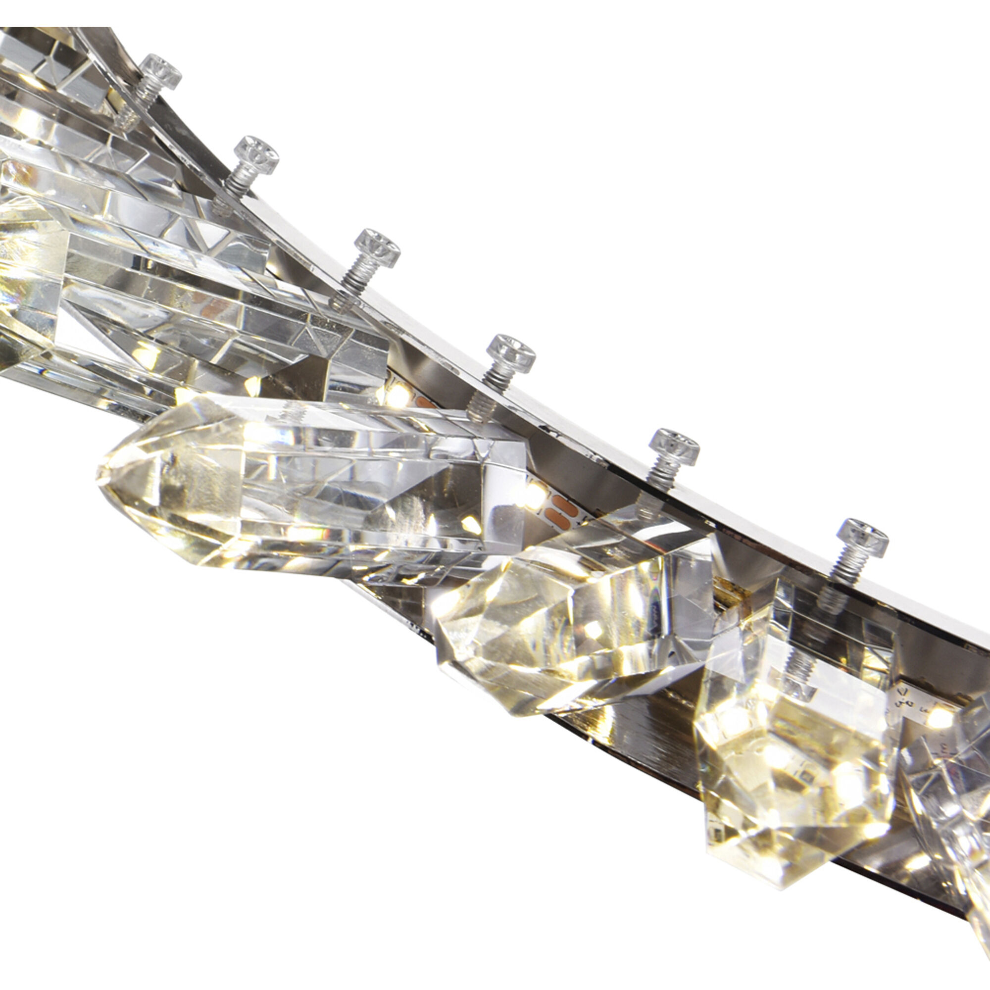 Arctic Queen LED 32 inch Polished Nickel Up Chandelier Ceiling Light