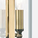 Princeton 1 Light 14 inch Antique Brass with Polished Chrome Stainless Steel Reflector Small Outdoor Wall Lantern
