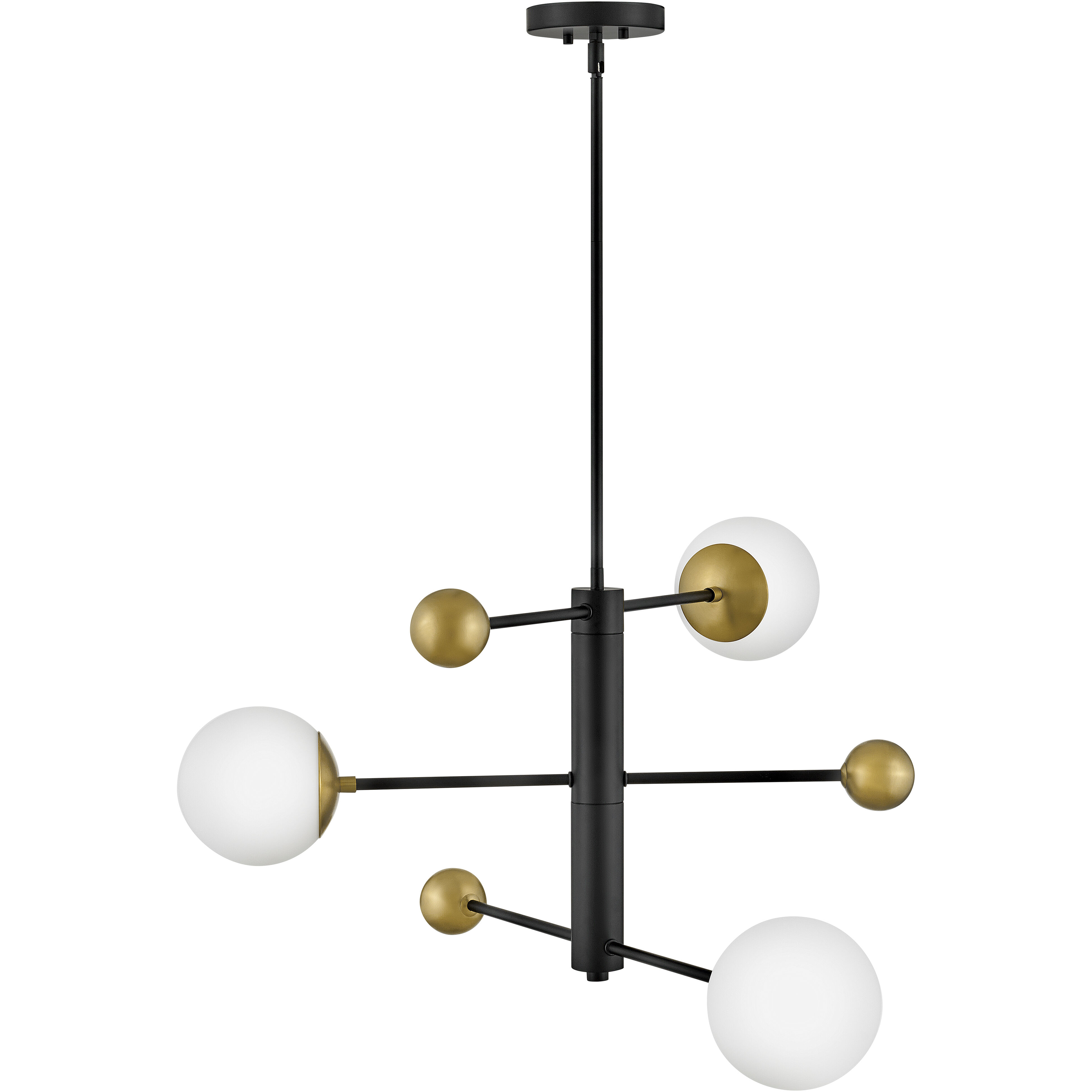 Auggie LED 31 inch Black Chandelier Ceiling Light
