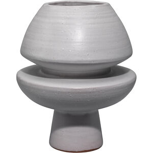 Foundation 9.5 X 8 inch Decorative Vase in Matte Frosted Grey Ceramic