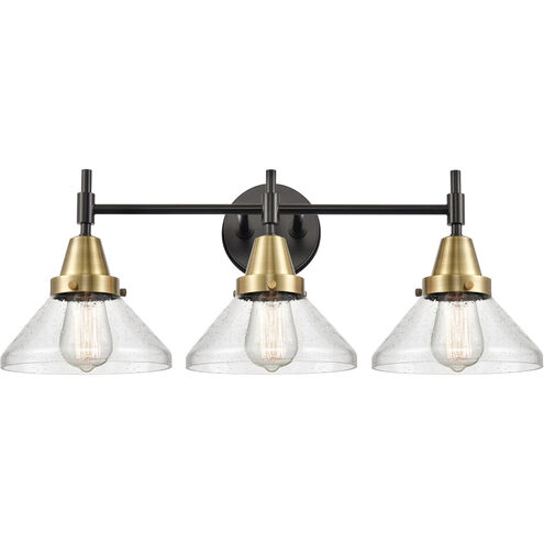 Caden 3 Light 26 inch Black Antique Brass Bath Vanity Light Wall Light