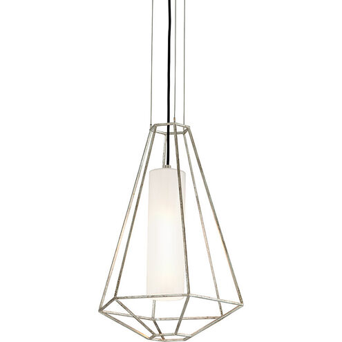 Silhouette 1 Light 16 inch Silver Leaf Pendant Ceiling Light
