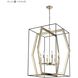 Mixed Geometries 8 Light 32 inch Silver Leaf with Oil Rubbed Bronze Chandelier Ceiling Light