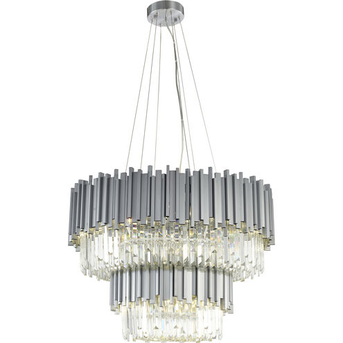 Canada 30 inch Satin Nickel Chandelier Ceiling Light