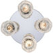 Forma de Crystal 4 Light 13.75 inch Polished Chrome Semi Flush Mount Ceiling Light