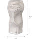 Night 16.5 X 8.5 inch Vase in Matte White Porcelain