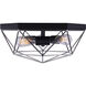 Madison 3 Light 15 inch Matte Black and Brushed Nickel Flush Mount Ceiling Light