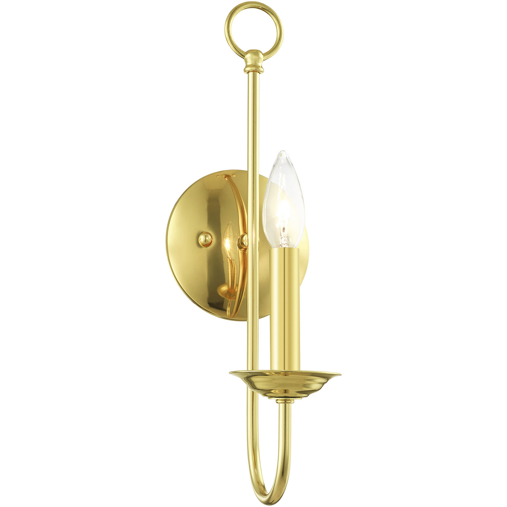 Estate 1 Light 5 inch Polished Brass Sconce Wall Light
