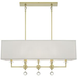 Paxton 8 Light 38 inch Aged Brass Chandelier Ceiling Light