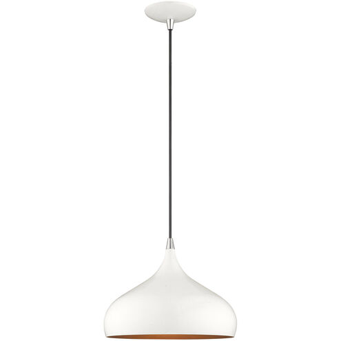 Allison 1 Light 12 inch Shiny White Mini Pendant Ceiling Light