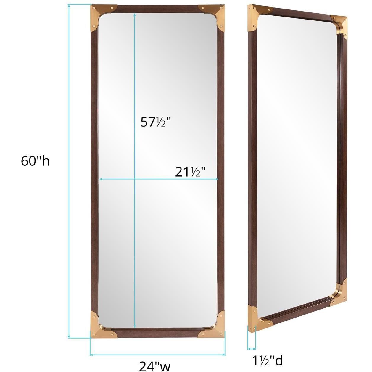 Rogers 60 X 24 inch Walnut Mirror