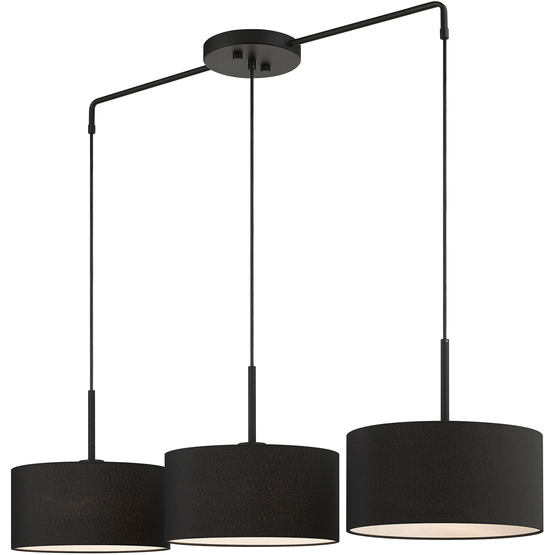 Bainbridge 3 Light 13 inch Black Chandelier Ceiling Light, Large