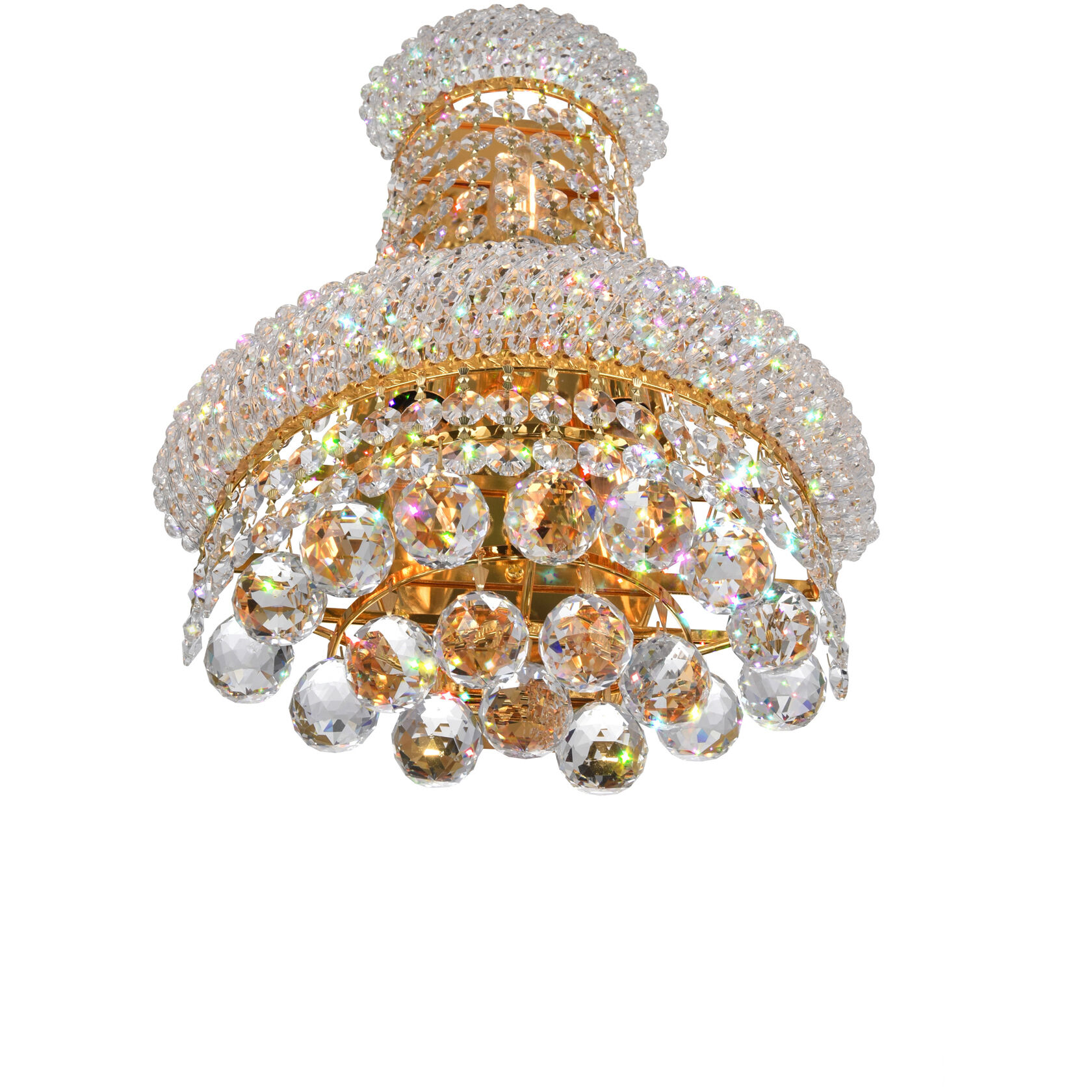 Empire 3 Light 12 inch Gold Wall Light