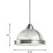Pratt Street Prismatic 2 Light 12.75 inch Brushed Nickel Pendant Ceiling Light