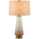 Geologie 28 inch 150 watt Beige/Pale Gray/Brown/Antique Brass Table Lamp Portable Light