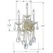Maria Theresa Sconce Wall Light in Clear Hand Cut, Gold