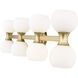 Artemis 8 Light 35 inch Modern Gold Vanity Wall Light
