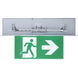 Running Man Brushed Aluminum Exit Sign