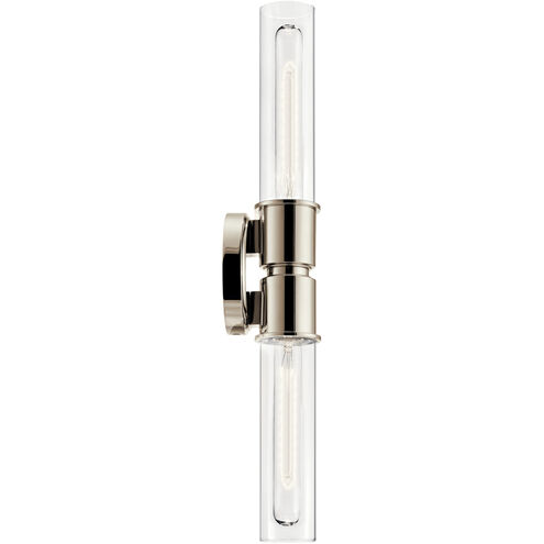 Aviv 2 Light 5.5 inch Polished Nickel Wall Sconce Wall Light