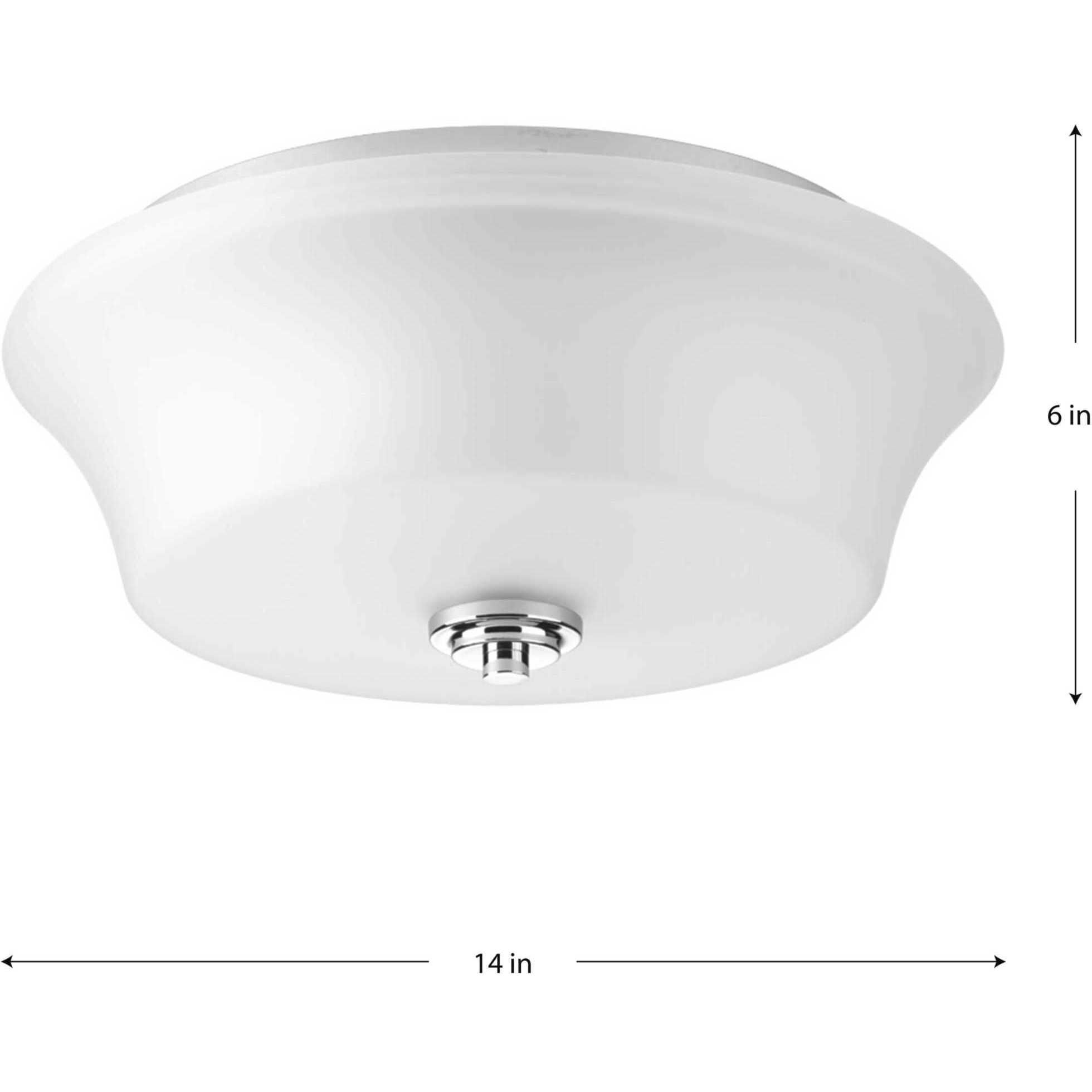 Cascadia 2 Light 14 inch Polished Chrome Flush Mount Ceiling Light