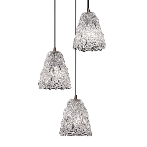 Veneto Luce 3 Light 6 inch Dark Bronze Pendant Ceiling Light in Lace (Veneto Luce), Tapered Cylinder