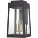 Oslo 4 Light 26.25 inch Bronze with Antique Brass Candles Outdoor Wall Lantern