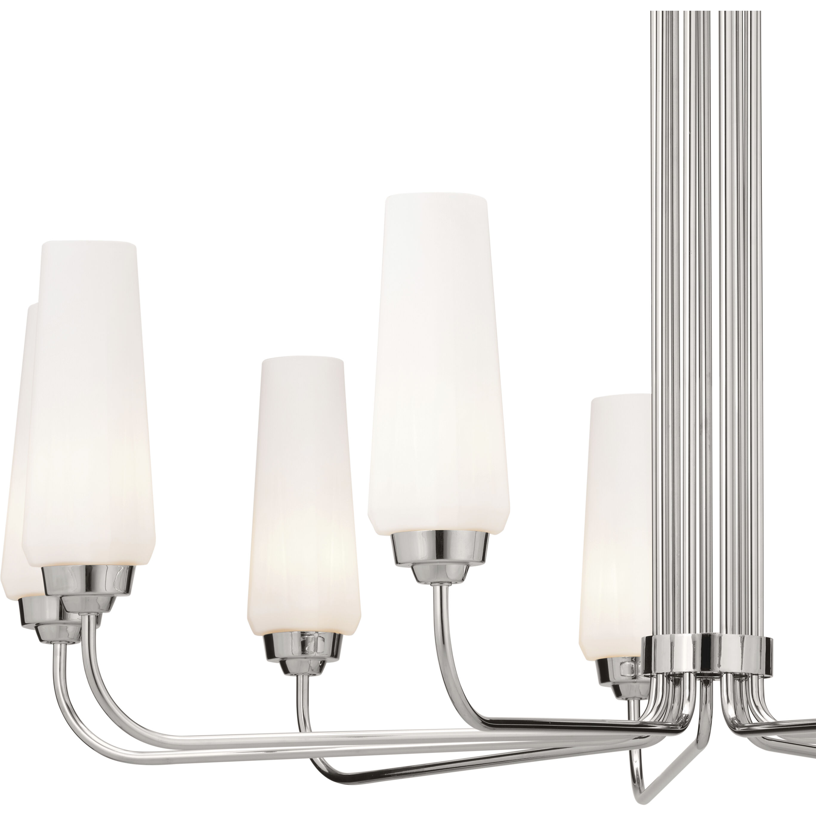 Truby 9 Light 38 inch Polished Nickel Chandelier Ceiling Light, Large