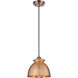 Adirondack 1 Light 8.13 inch Antique Copper Mini Pendant Ceiling Light