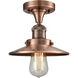 Franklin Restoration Railroad 1 Light 7 inch Antique Copper Semi-Flush Mount Ceiling Light, Franklin Restoration